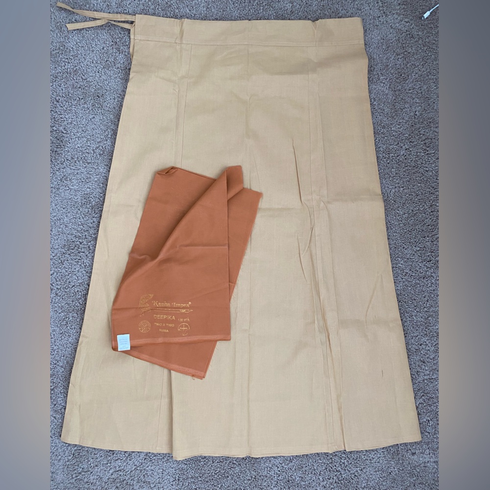 Indian style Skirt cotton lining and two x two 100% cotton fabric NWT